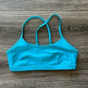 ALO Yoga Blue Sports Bra with Crossed Straps